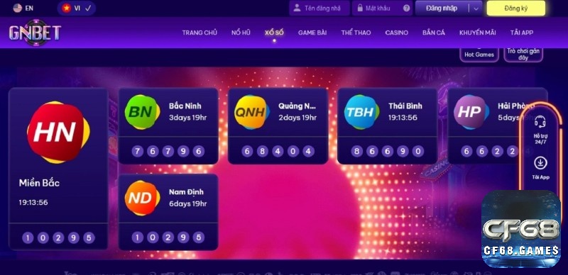 Đăng nhập Gnbet trải nghiệm kho game hấp dẫn