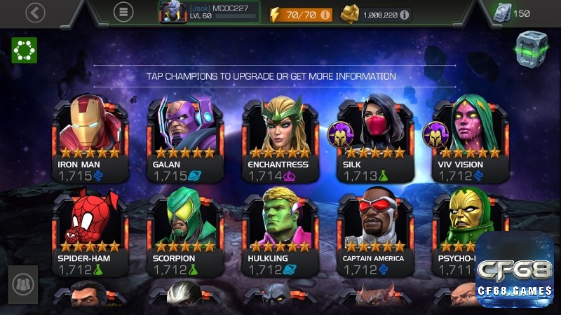 Marvel Contest of Champions ghi điểm nhờ nhân vật Marvel và lối đánh chạm vuốt dễ vào trận