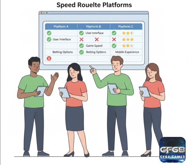 Người chơi đánh giá chuyên sâu các nền tảng Speed Roulette hàng đầu để lựa chọn nhà cung cấp phù hợp nhất cho trải nghiệm tối ưu