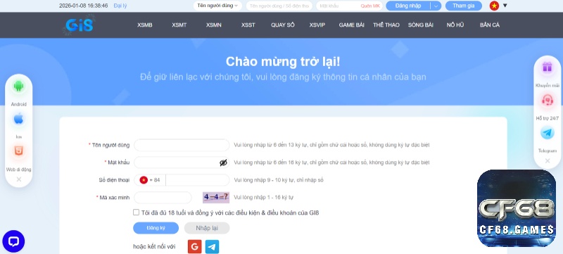 Việc tạo tên đăng nhập và mật khẩu an toàn ngay khi đăng ký Gi8 sẽ giúp bảo vệ tài khoản khỏi các nguy cơ xâm nhập