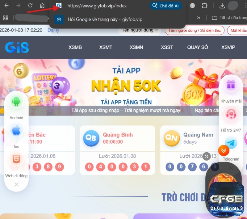 Truy cập đúng link đăng ký Gi8 chính thức là lớp bảo mật đầu tiên giúp người chơi tránh hoàn toàn các trang giả mạo