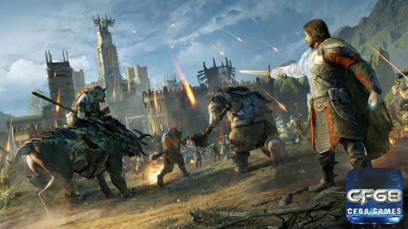 Cảnh công thành đông người trong Shadow of War