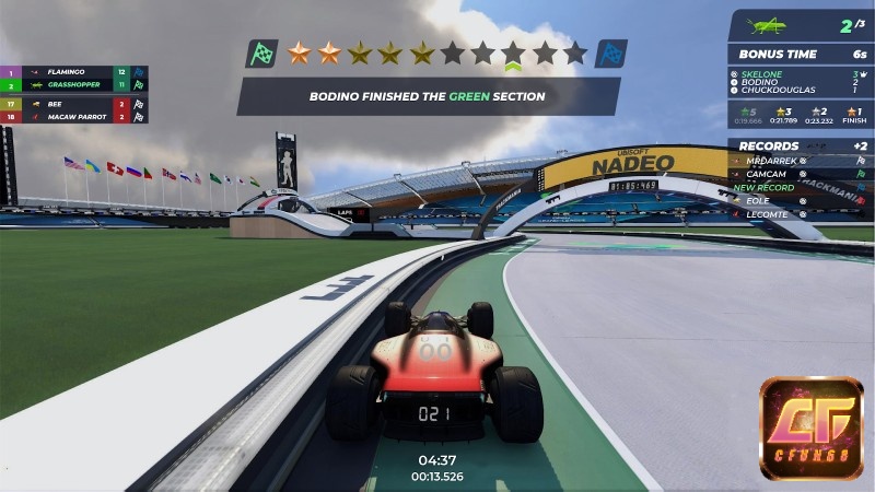 Menu chế độ chơi Trackmania