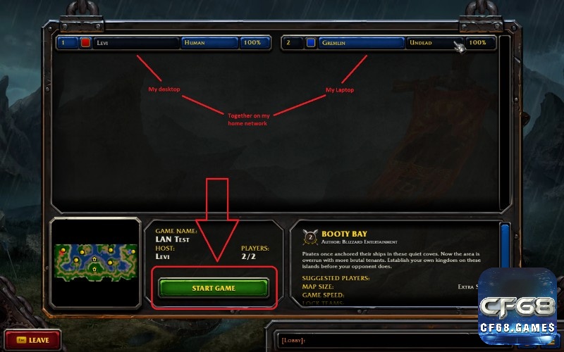 Warcraft III Reforged multiplayer lobby interface