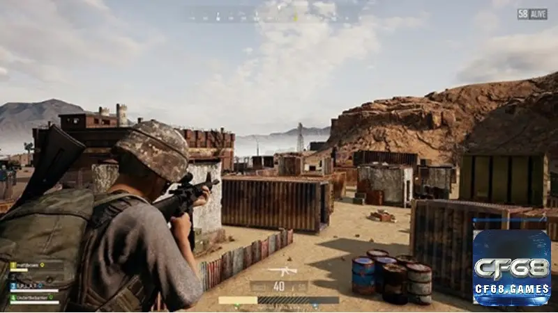 Người chơi PUBG ngắm đối thủ từ xa nhưng chưa vội nổ súng