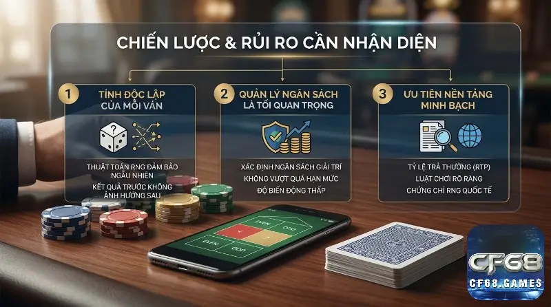 Chiến lược nhận diện rủi ro cá cược: độc lập ván cược (RNG), quản lý ngân sách, nền tảng minh bạch (RTP, luật, chứng chỉ RNG) với chip, điện thoại Even/Odd là gì