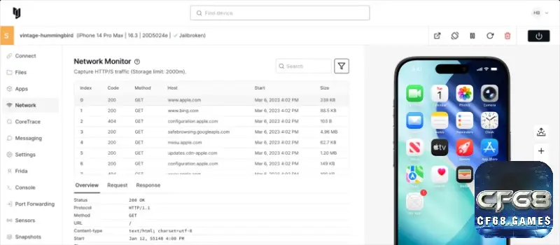 Corellium nền tảng giả lập iOS chuyên sâu
