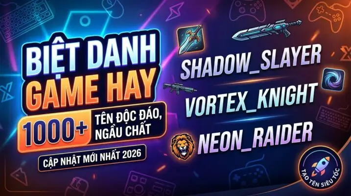 Biệt danh game hay: 1000+ tên độc đáo, ngầu chất mới nhất