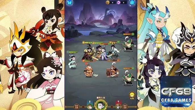 Đội hình 5 thành viên là trung tâm của các trận đấu turn-based trong Vạn Tiên Trận