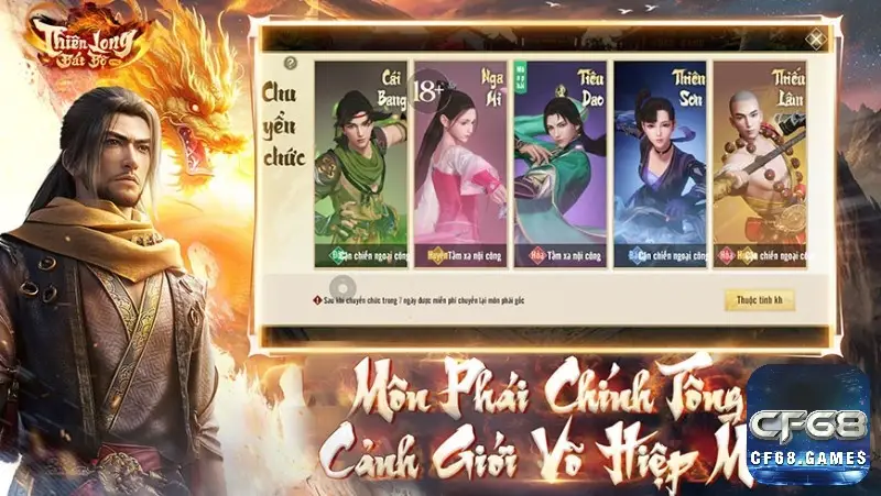 Mỗi môn phái trong Thiên Long Bát Bộ VNG mang một vai trò riêng trong đội hình chiến đấu